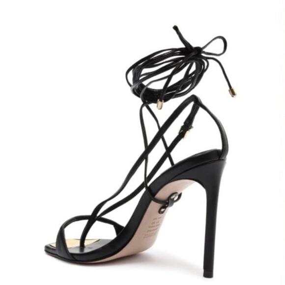 NWT SCHUTZ VIKKI BLACK STRAPPY HEEL Women’s Size 10 - Picture 4 of 11